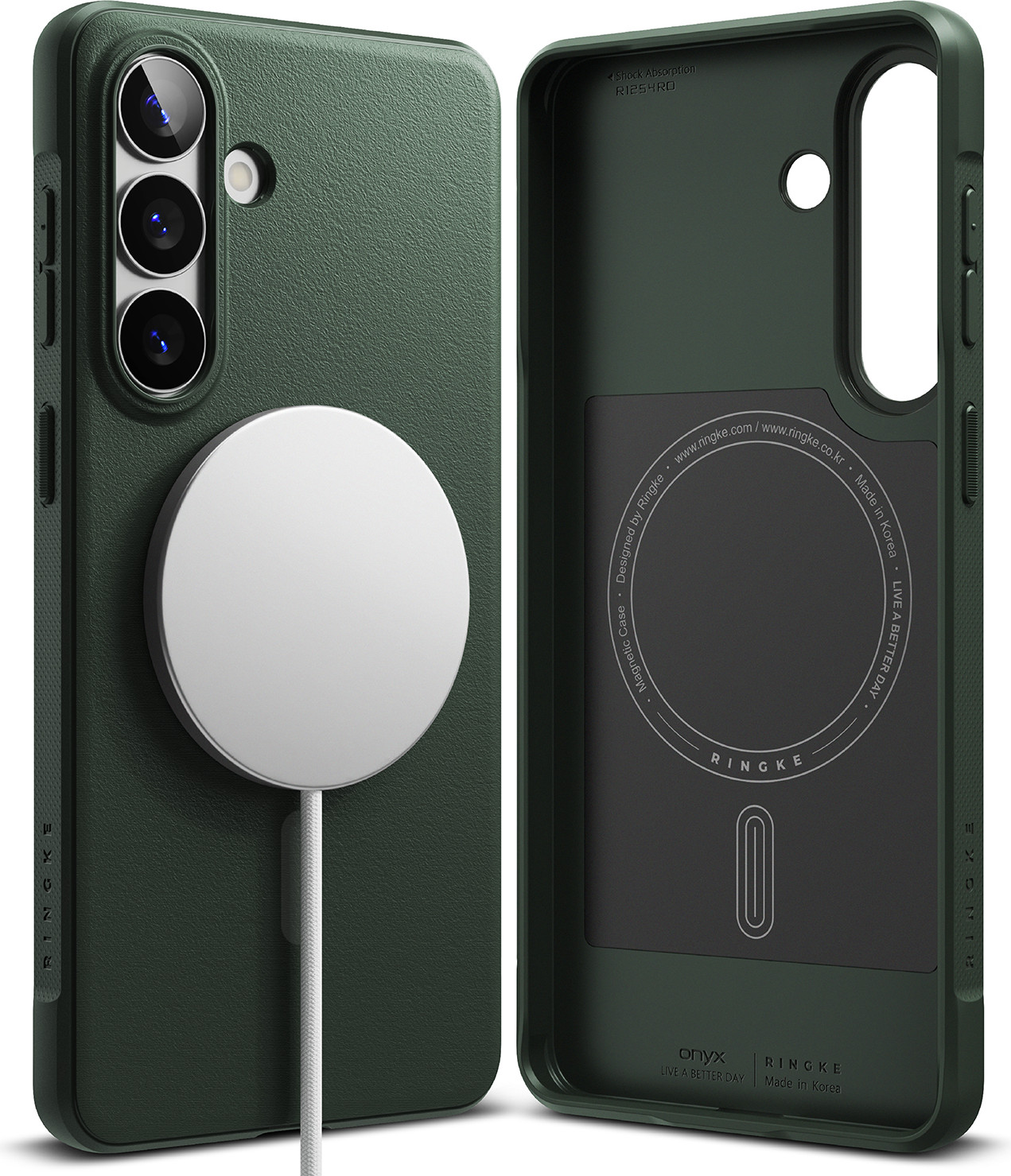 Чехол-накладка Ringke Onyx Magnetic для Galaxy S26 Plus (Dark Green) — фото 2