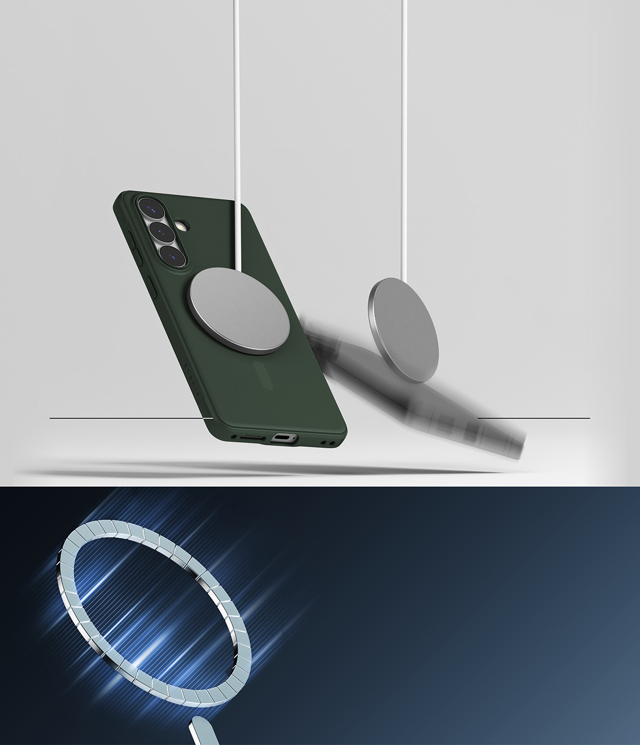 Чехол-накладка Ringke Onyx Magnetic для Galaxy S26 Plus (Dark Green) — фото 4