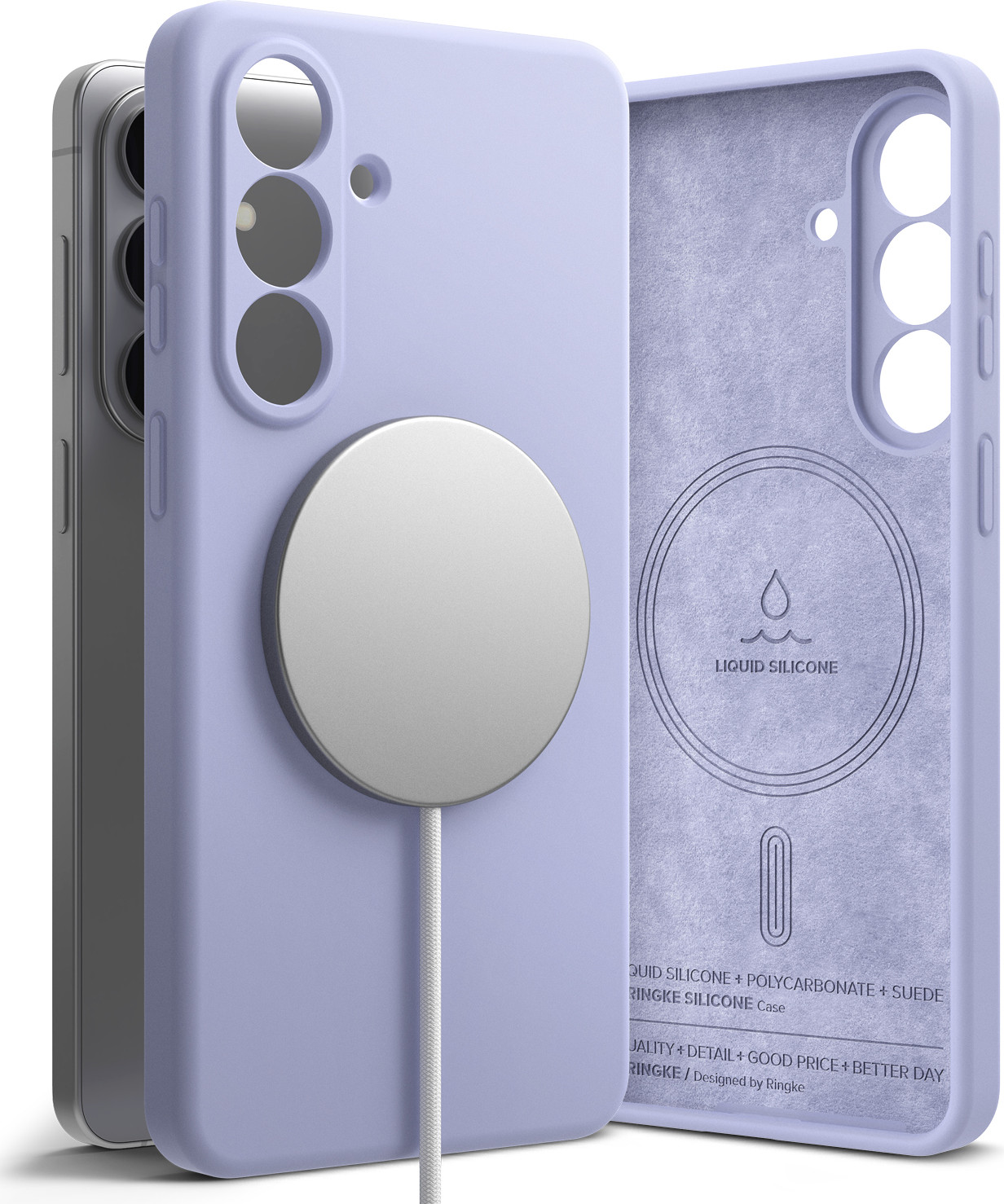 Чехол-накладка Ringke Silicone Magnetic для Galaxy S26 Plus (Lavender) — фото 4