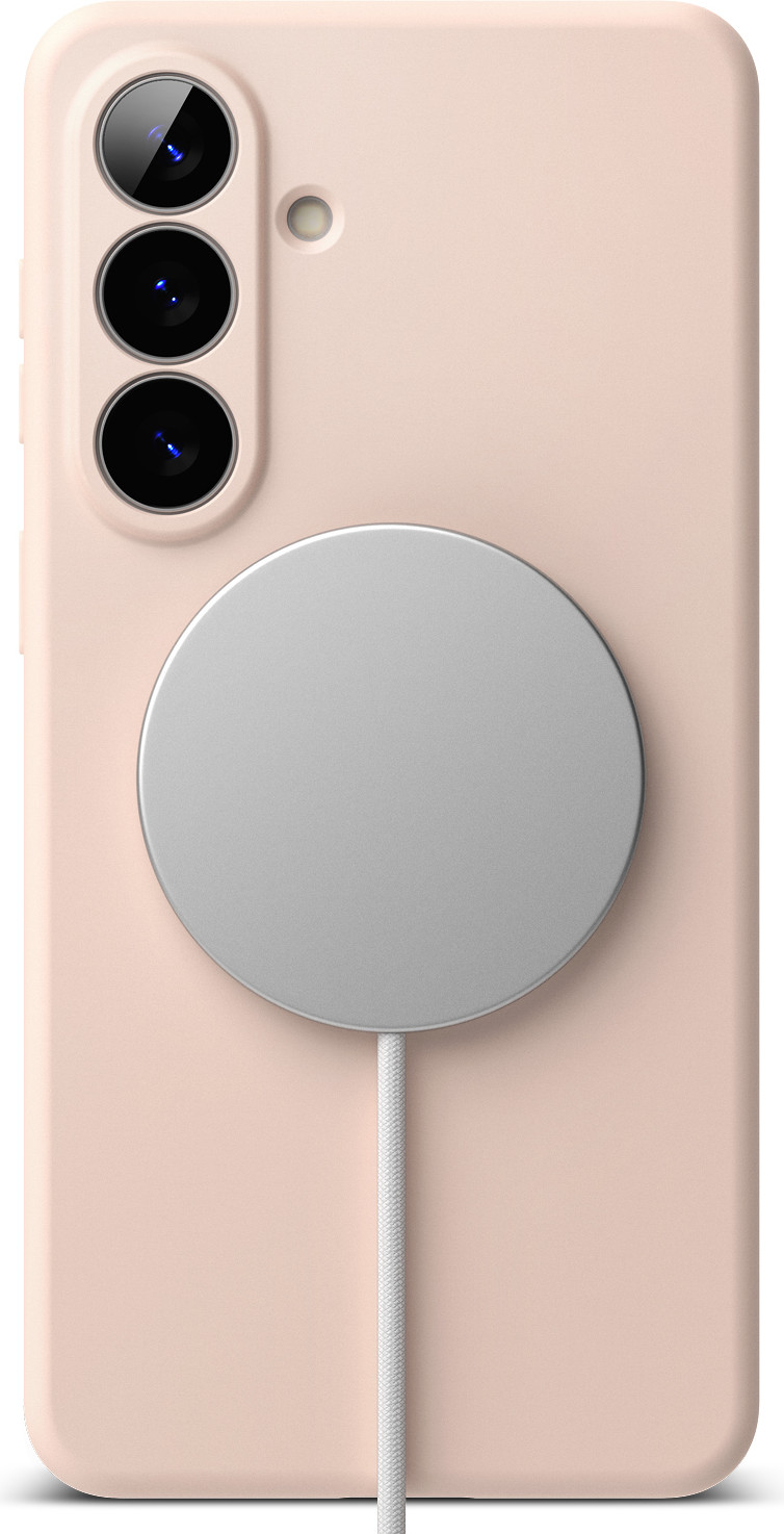 Чехол-накладка Ringke Silicone Magnetic для Galaxy S26 Plus (Pink Sand) — фото 3
