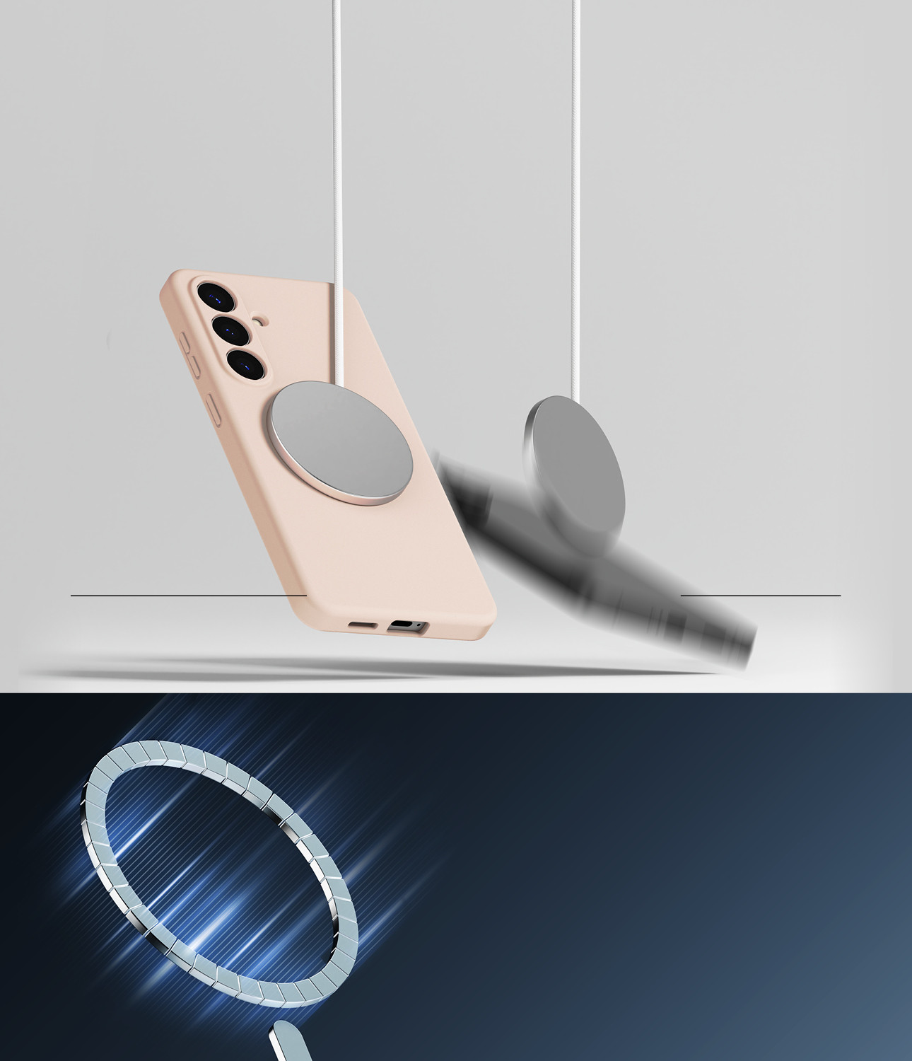 Чехол-накладка Ringke Silicone Magnetic для Galaxy S26 Plus (Pink Sand) — фото 5
