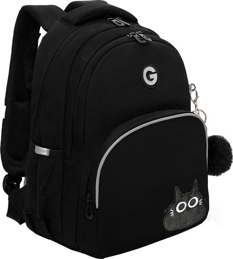 Школьный рюкзак Grizzly Черный кот / RG-660-5 (черный)