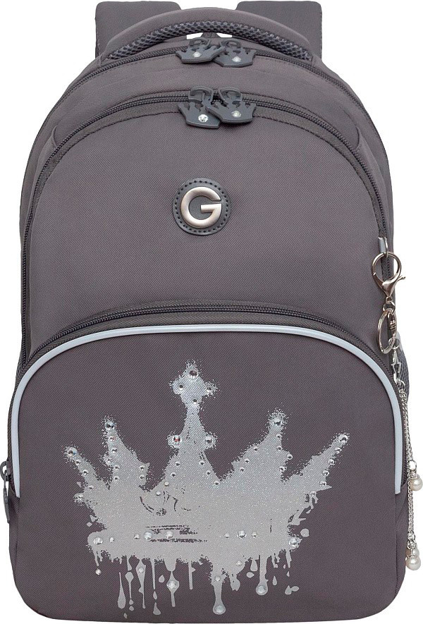 Школьный рюкзак Grizzly RG-660-6 (серый)