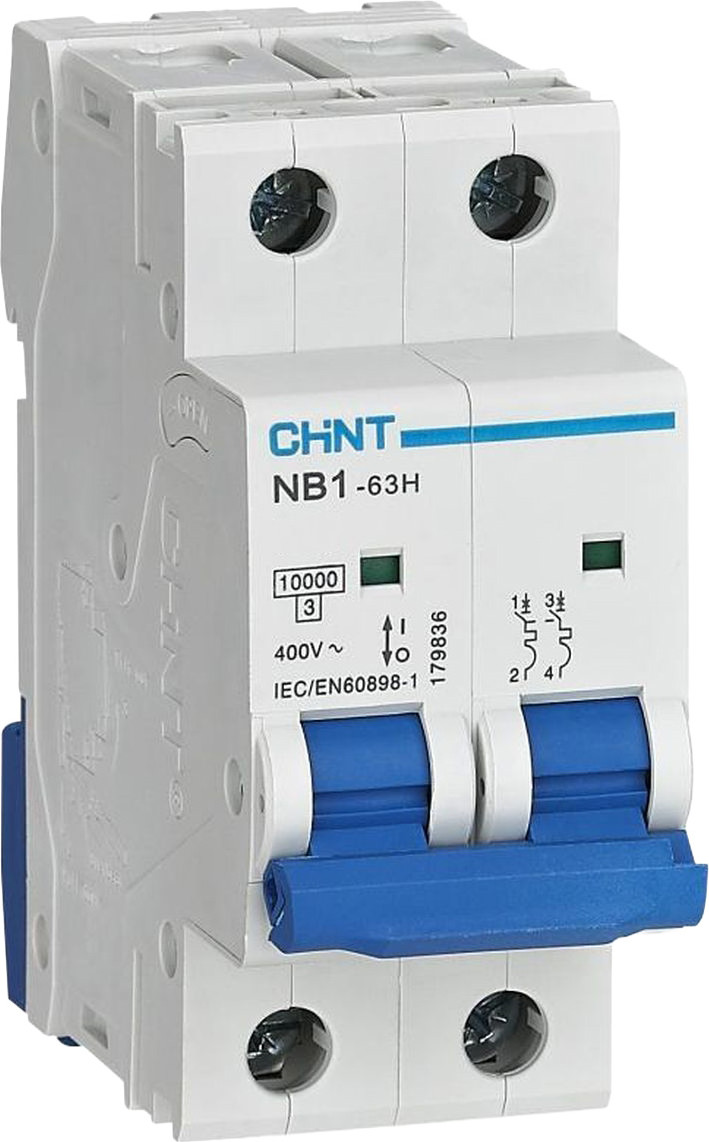 Выключатель автоматический Chint NB1-63H 2P 10A 10кА / 179810