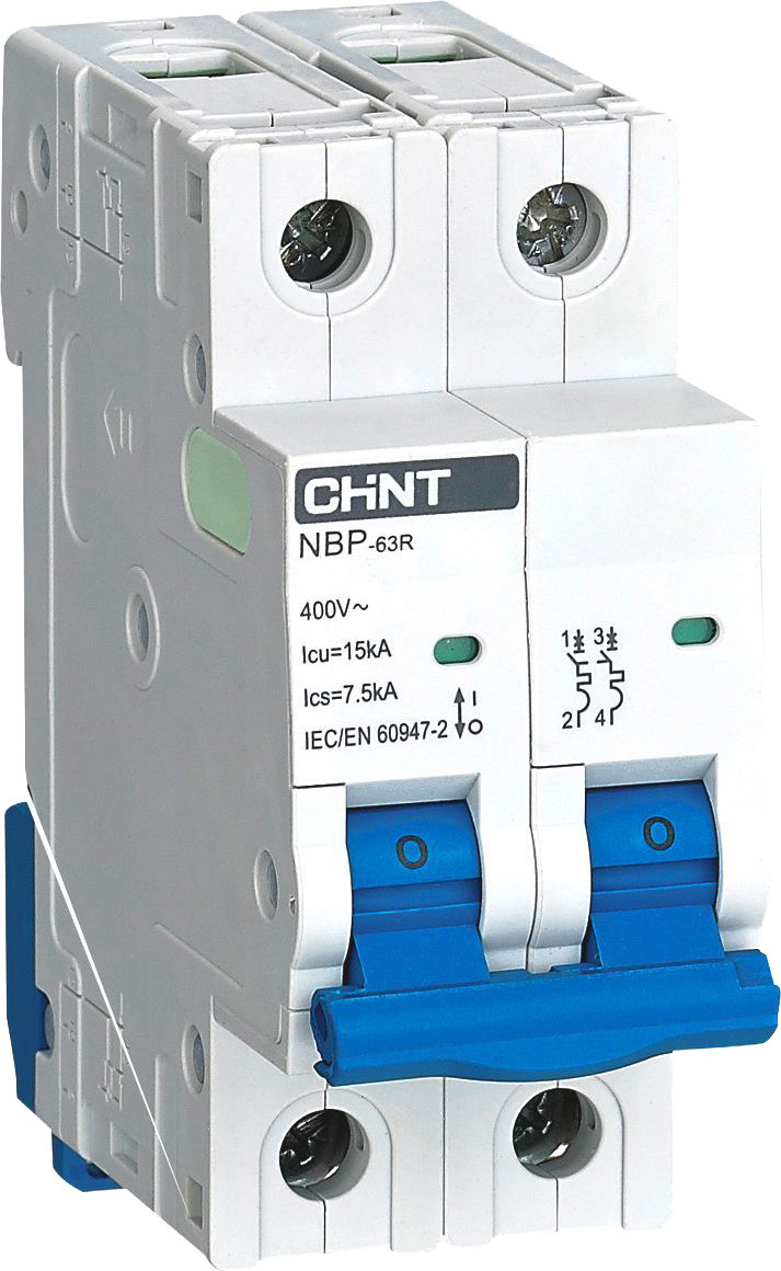 Выключатель автоматический Chint NBP-63R 2P 10A 15кА / 352376