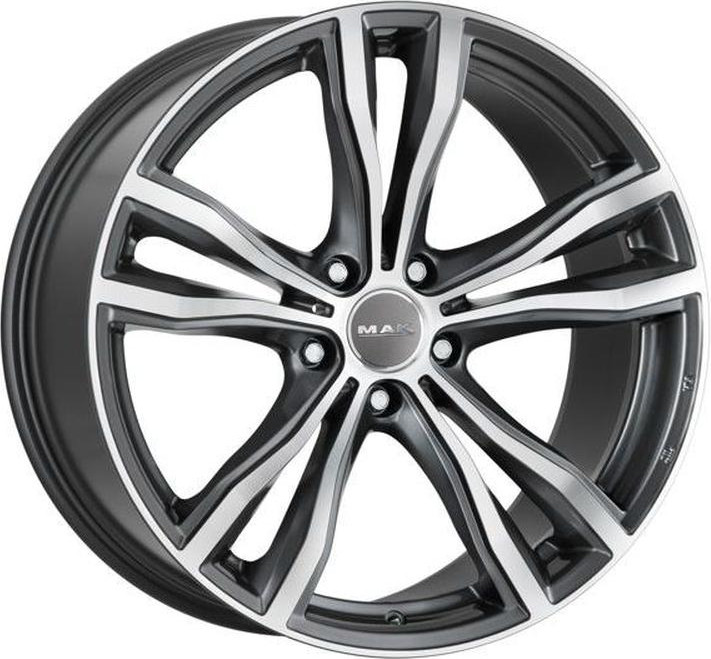 Литой диск MAK X-Mode 20x9" 5x112мм DIA 66.6мм ET 35мм Gunmetal Mirror Face