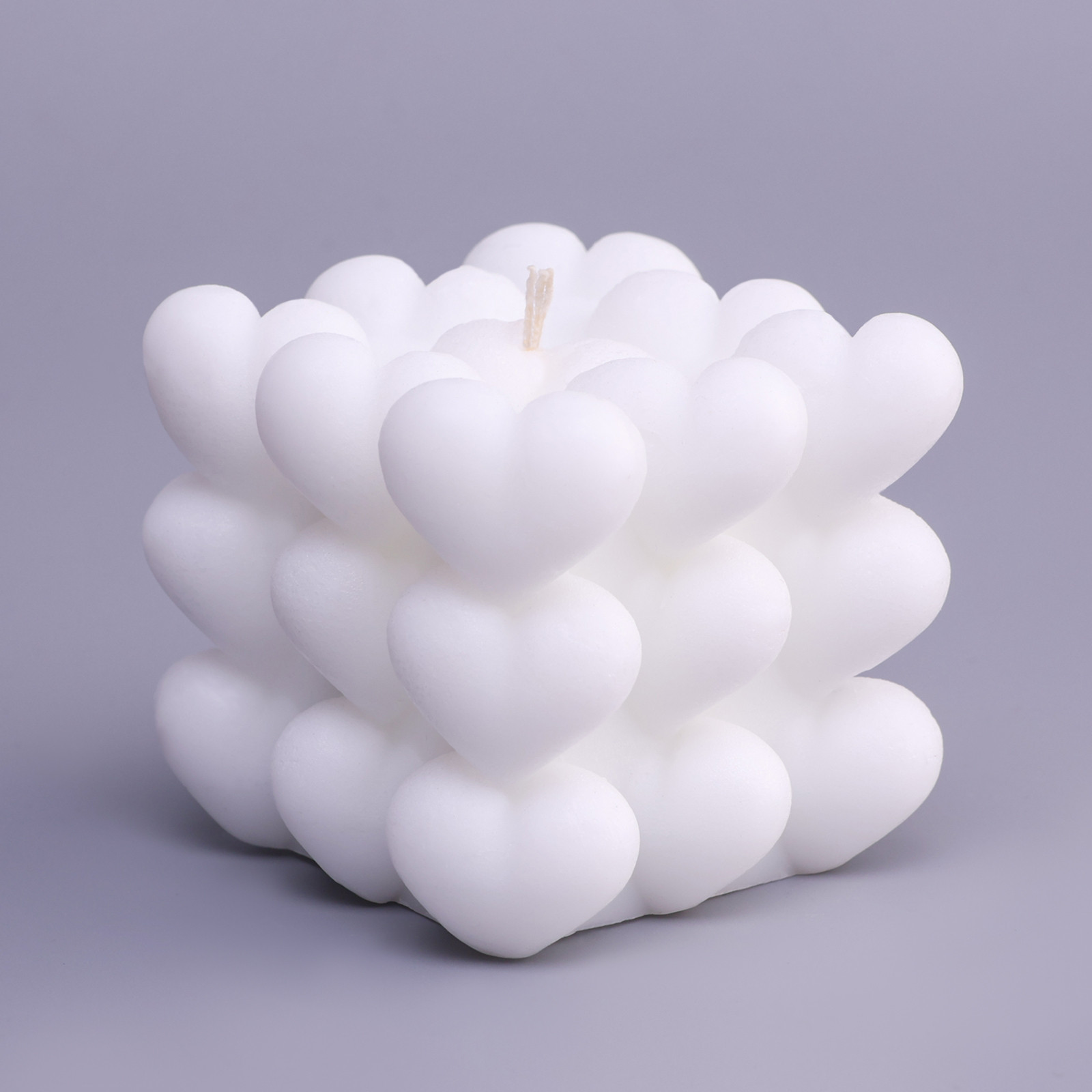 Свеча Дарим Красиво Бабл Сердце / 9308658 (белый) — фото 2