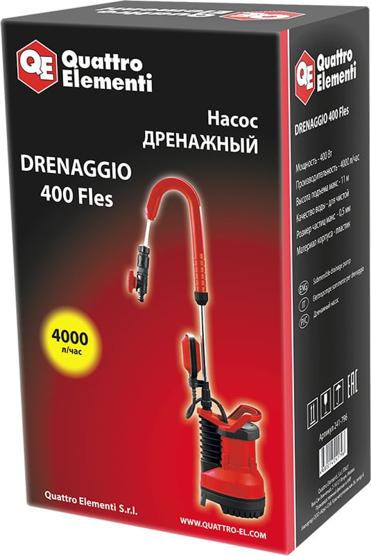 Дренажный насос Quattro Elementi Drenaggio 400 Fles / 241-796 — фото 2