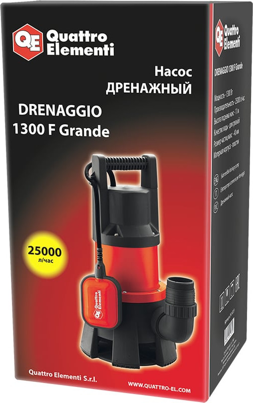 Дренажный насос Quattro Elementi Drenaggio 1300 F Grande / 241-819 — фото 4
