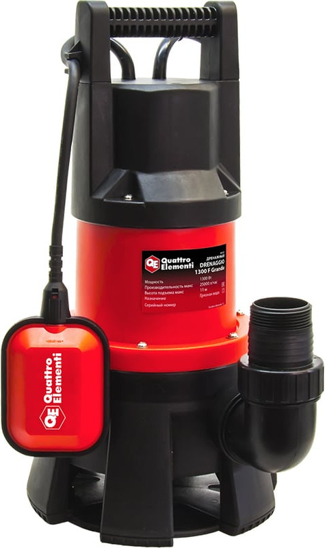 Дренажный насос Quattro Elementi Drenaggio 1300 F Grande / 241-819