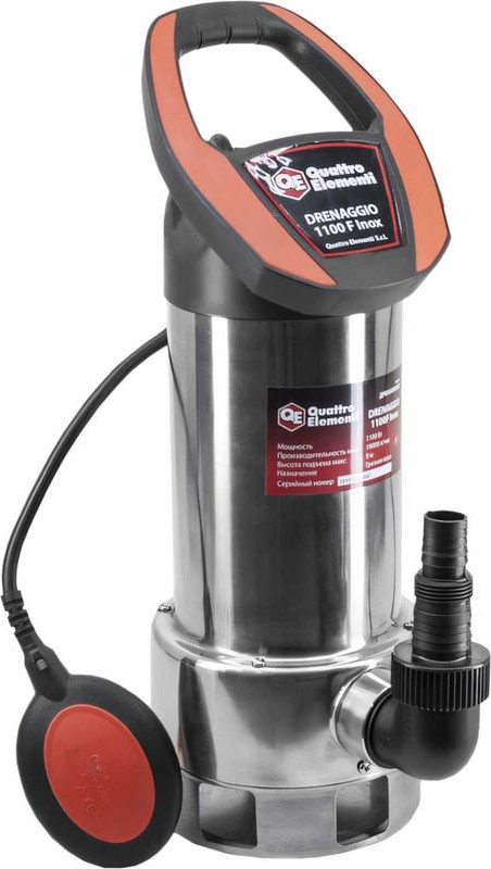Дренажный насос Quattro Elementi Drenaggio 1100 F Inox / 770-742