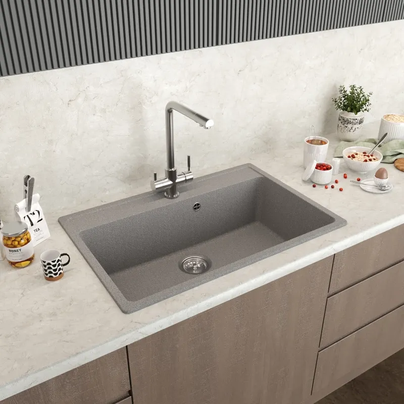 Мойка кухонная Mixline ML-GM33 558736 (темно-серый) — фото 4