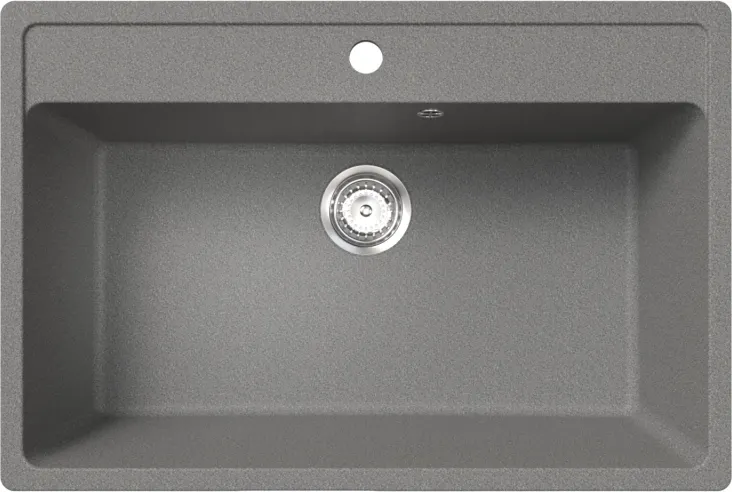 Мойка кухонная Mixline ML-GM33 558736 (темно-серый)