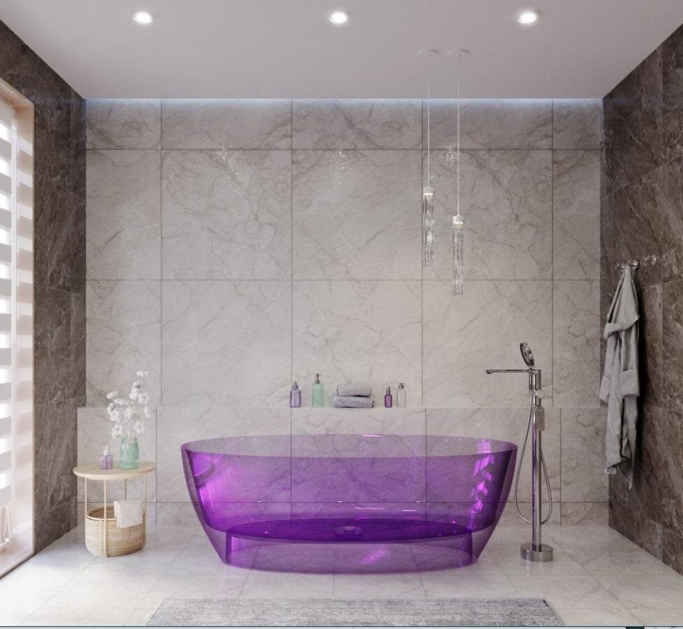 Ванна из полиэфирной смолы Cezares Amethyst CZR-RELAX2.0-170-79-57-AMT-PFB — фото 2