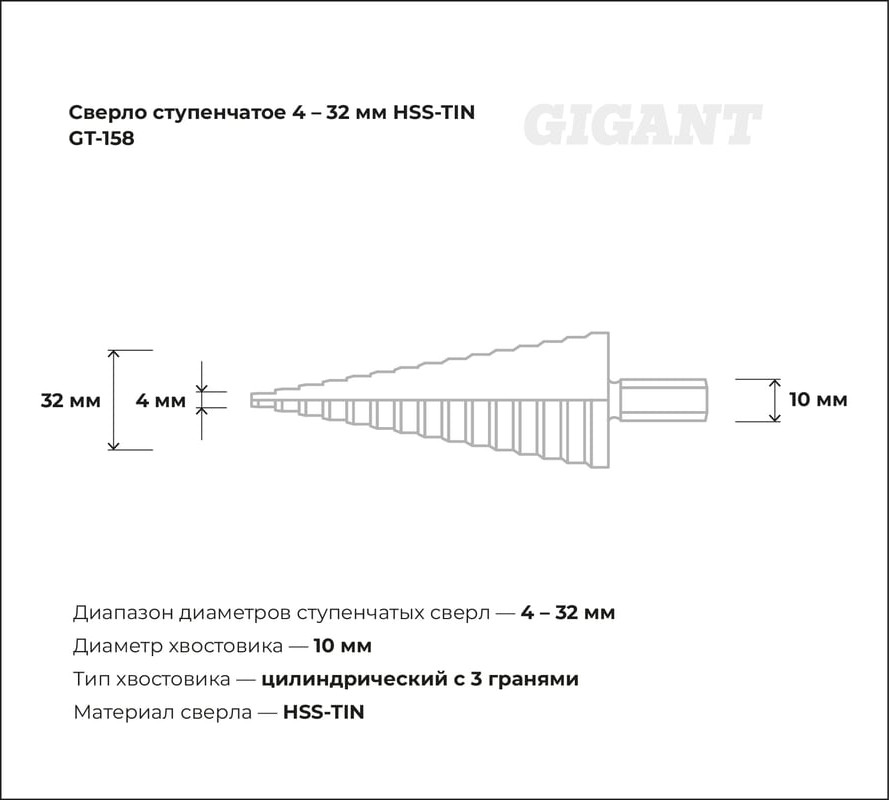 Сверло Gigant GT-158 — фото 3