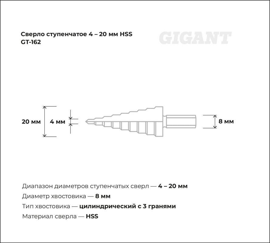 Сверло Gigant GT-162 — фото 3