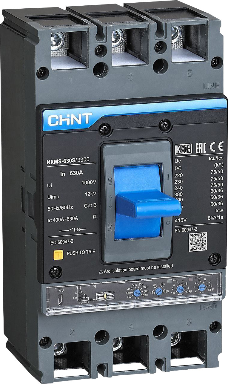 Выключатель автоматический Chint NXMS-1250H 3Р 1250A 70кА / 201719