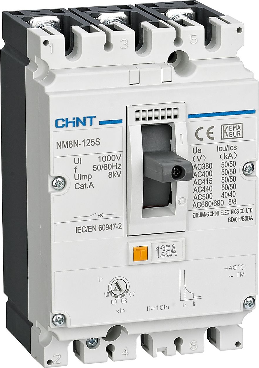Выключатель автоматический Chint NM8N-125S 3Р 125A 50кА / 271590