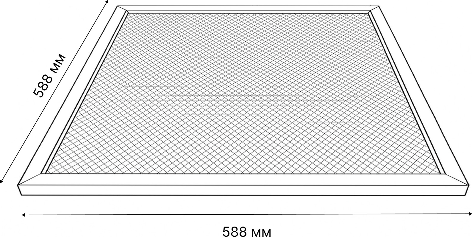 Панель светодиодная Uniel ULP-6060-36W/3000К IP40 Grilyato White / UL-00012026 — фото 5