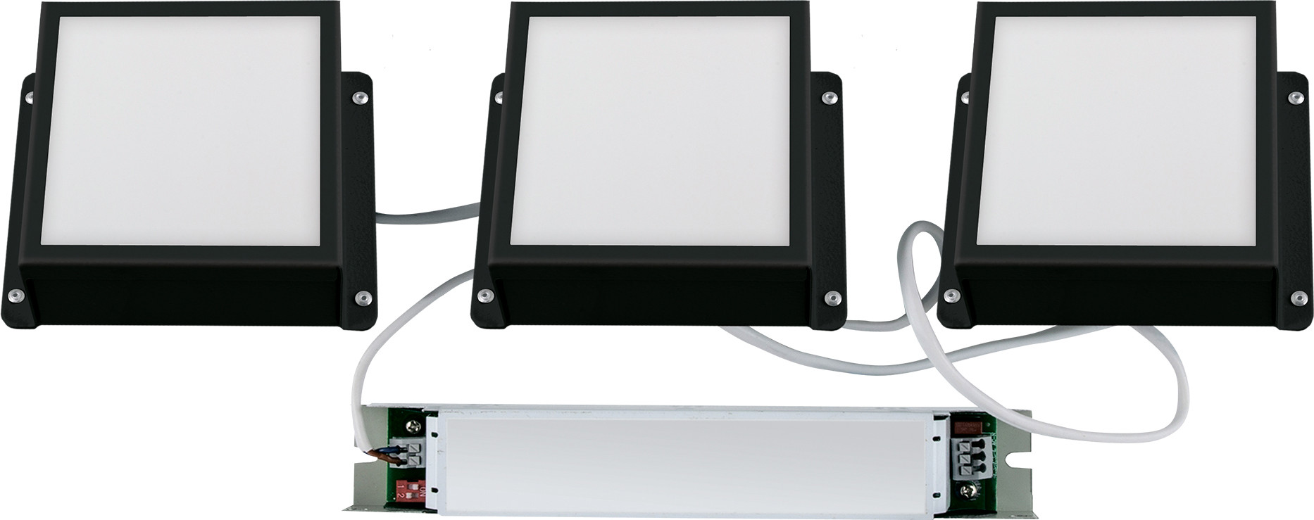 Панель светодиодная Uniel ULP-1010-20W/4000K IP54 Grilyato Opal Black KIT03 / UL-00012836