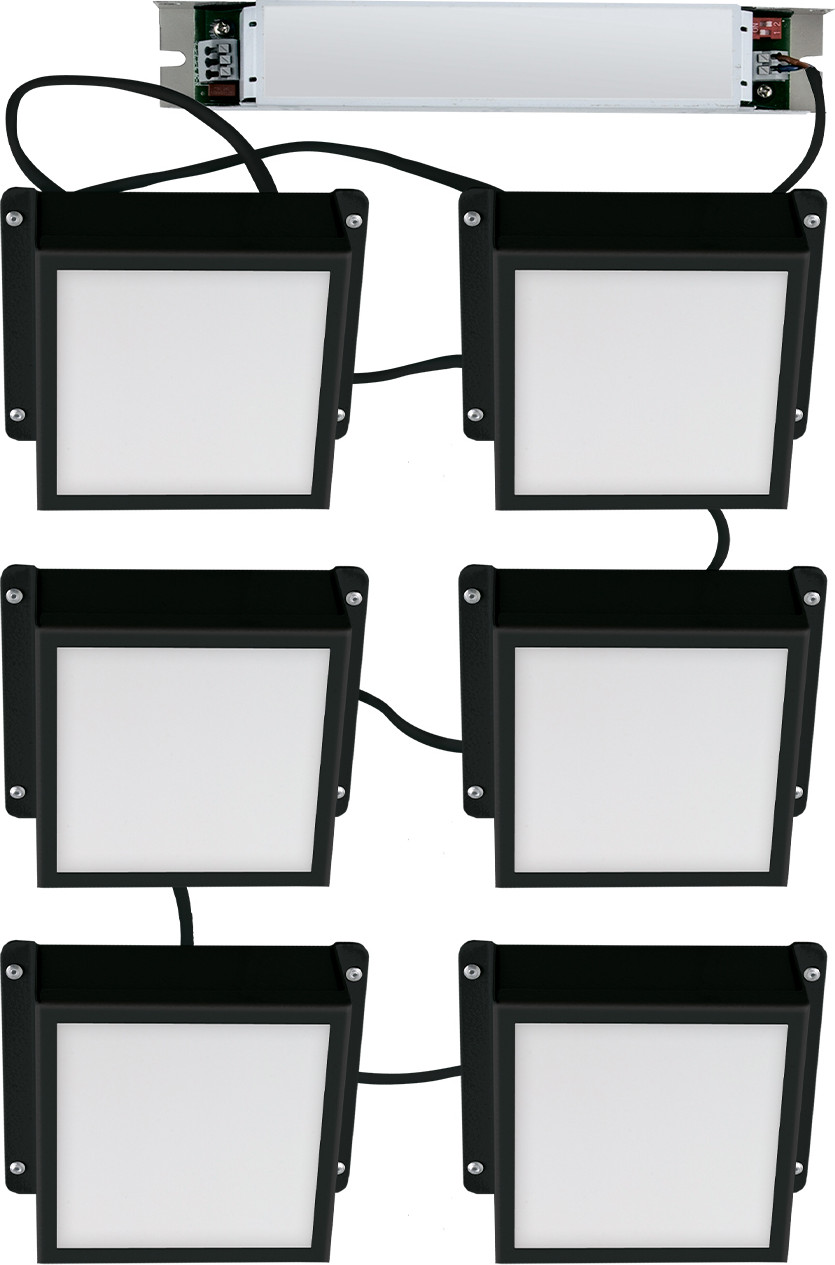 Панель светодиодная Uniel ULP-1010-42W/4000K IP54 Grilyato Opal Black KIT06 / UL-00012834