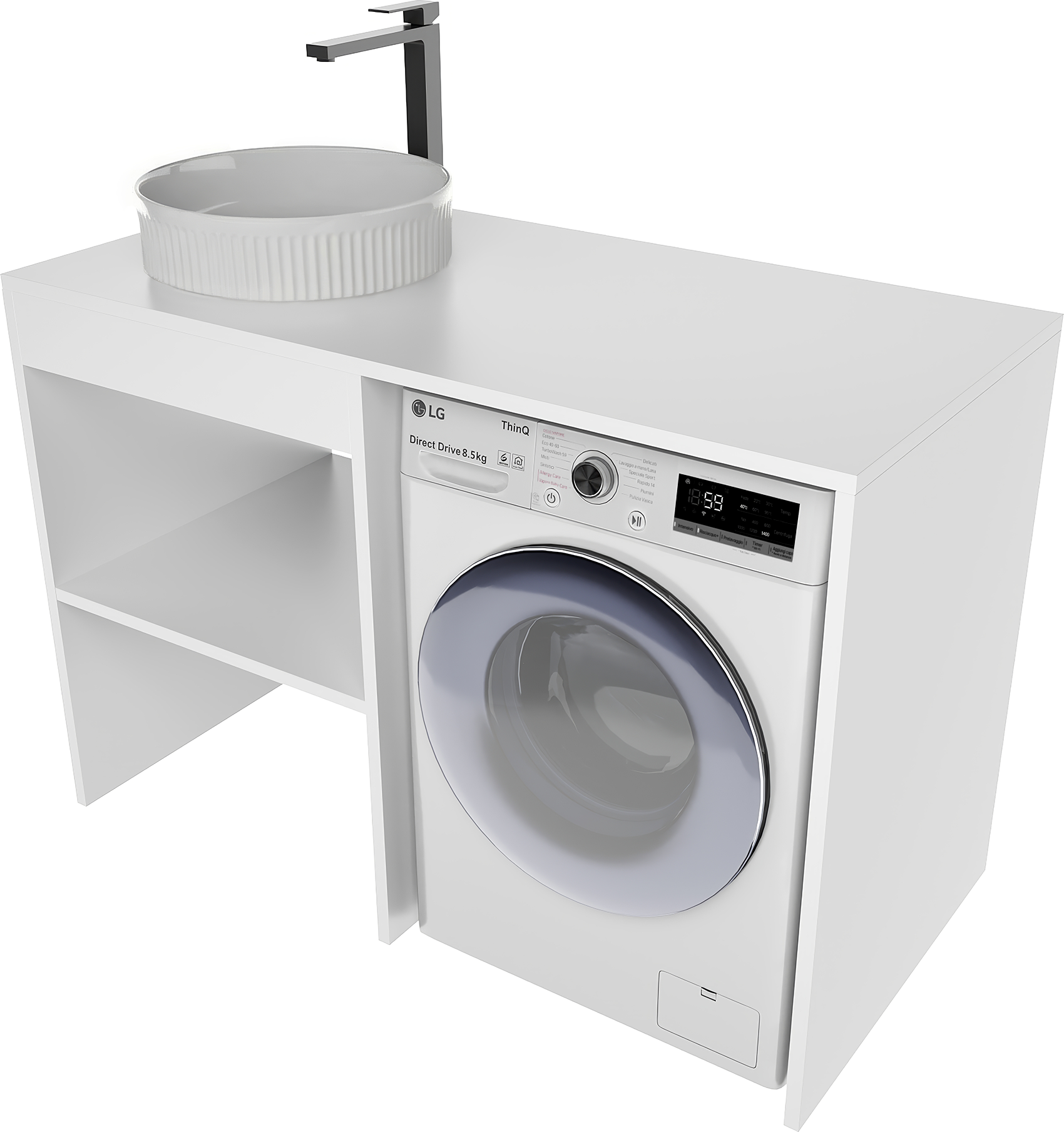 Тумба с умывальником ЗОВ Стамбул Премиум 120 / S120LWP0LWPWM-OL7044F