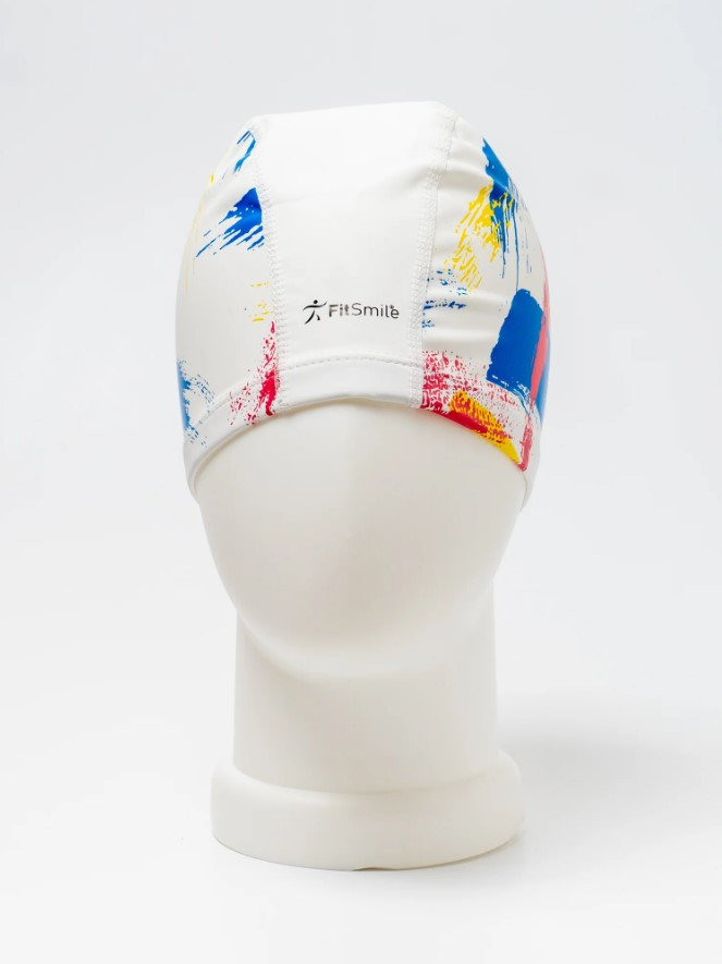 Шапочка для плавания FitSmile B950 / 32772 (белый разводами) — фото 5