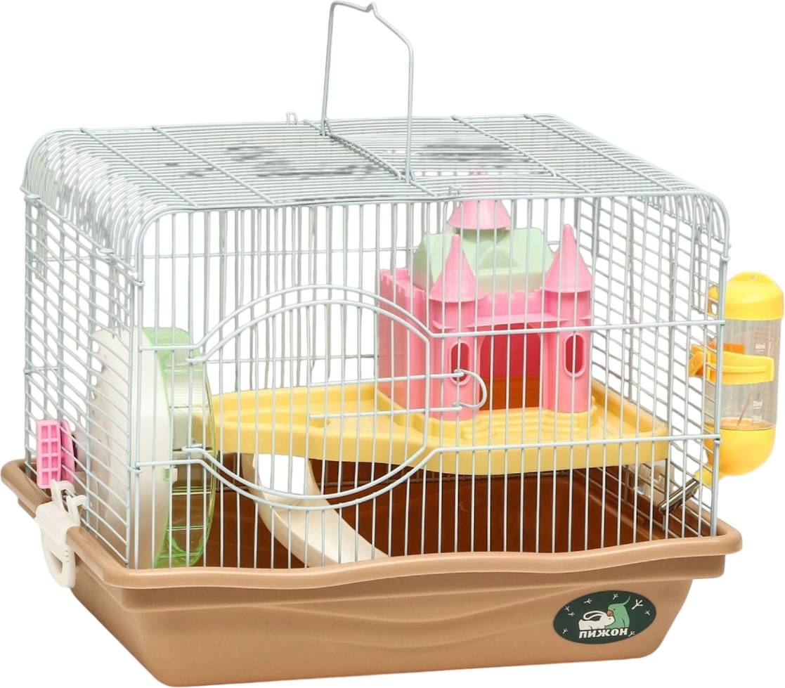 Клетка для грызунов Пижон 37x27x30см / 9304558 (коричневый)