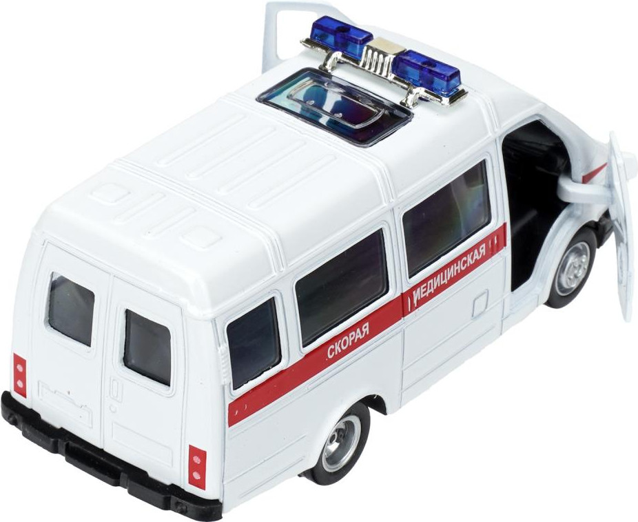 Автомобиль игрушечный Технопарк Газ-3221 / GAZ3221VAN-12SLAMB2-WH-WOD — фото 4