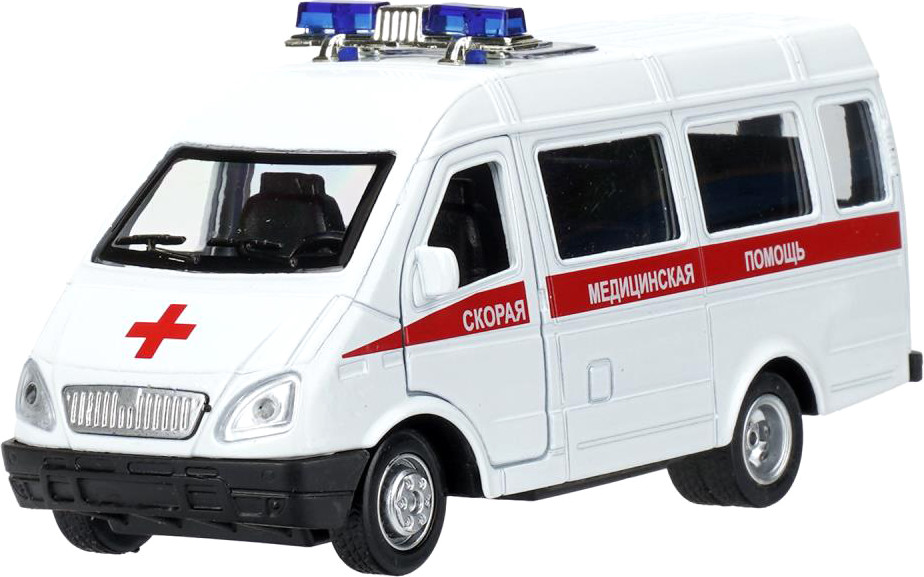 Автомобиль игрушечный Технопарк Газ-3221 / GAZ3221VAN-12SLAMB2-WH-WOD