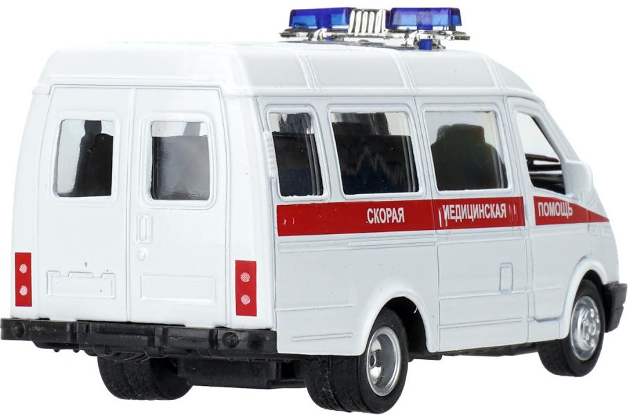 Автомобиль игрушечный Технопарк Газ-3221 / GAZ3221VAN-12SLAMB2-WH-WOD — фото 2
