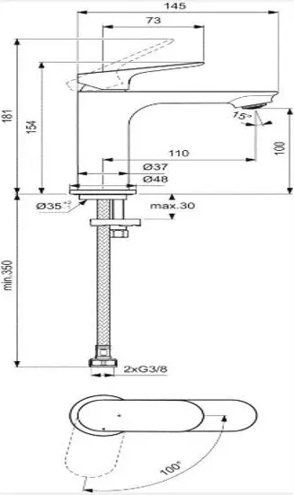 Смеситель Ideal Standard BE006AA — фото 2