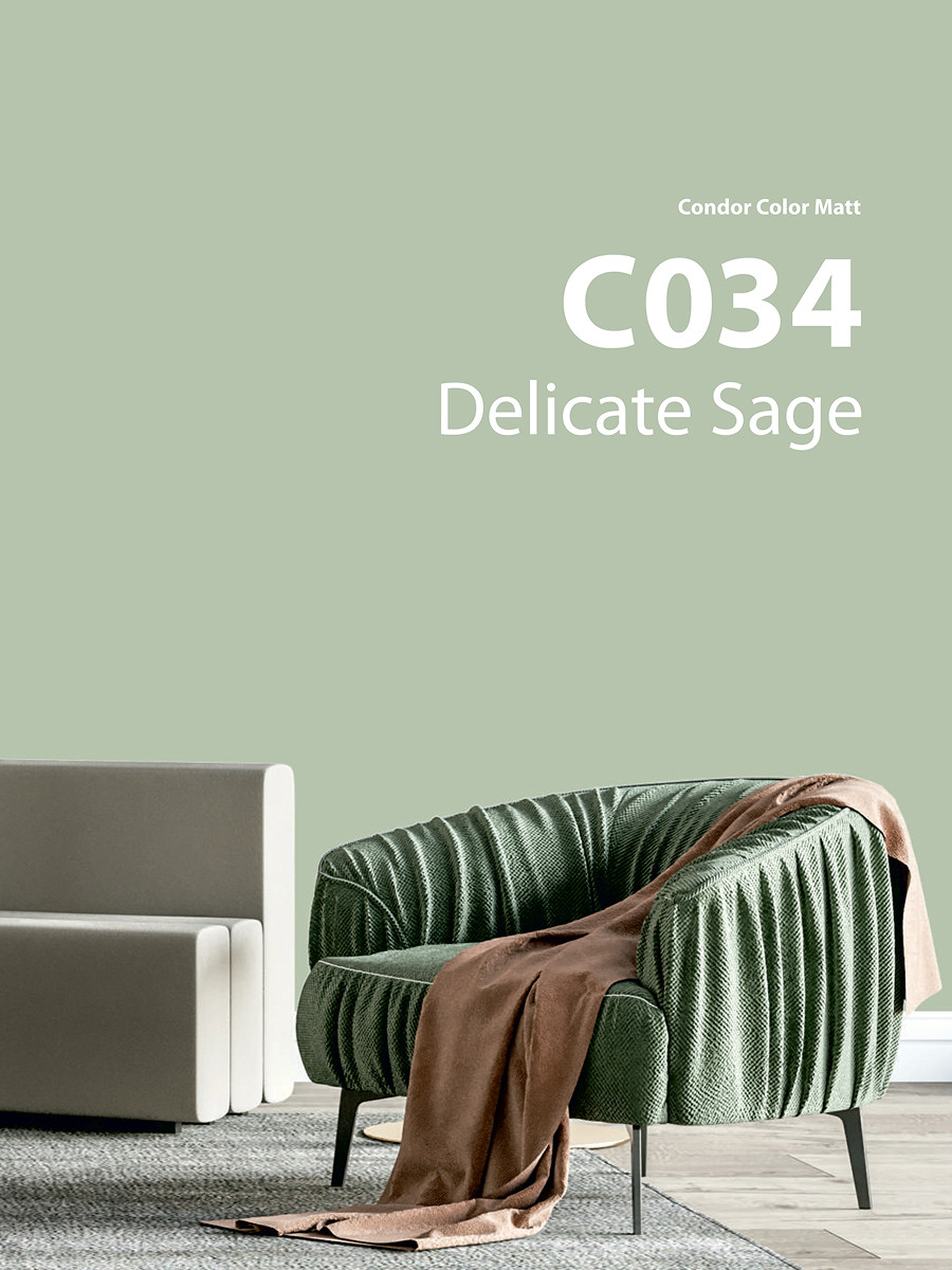 Краска CONDOR Color Matt Delicate Sage С034 (3.4кг) — фото 2