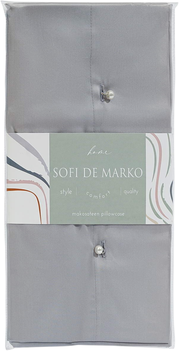 Наволочка Sofi de Marko Premium Mako 70x70 / Нав-Пм-сер-70х70 (серый) — фото 2