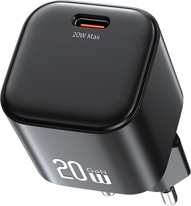 Адаптер питания сетевой Usams 20W GaN Mini Fast Charger / CC260TC01 (черный)