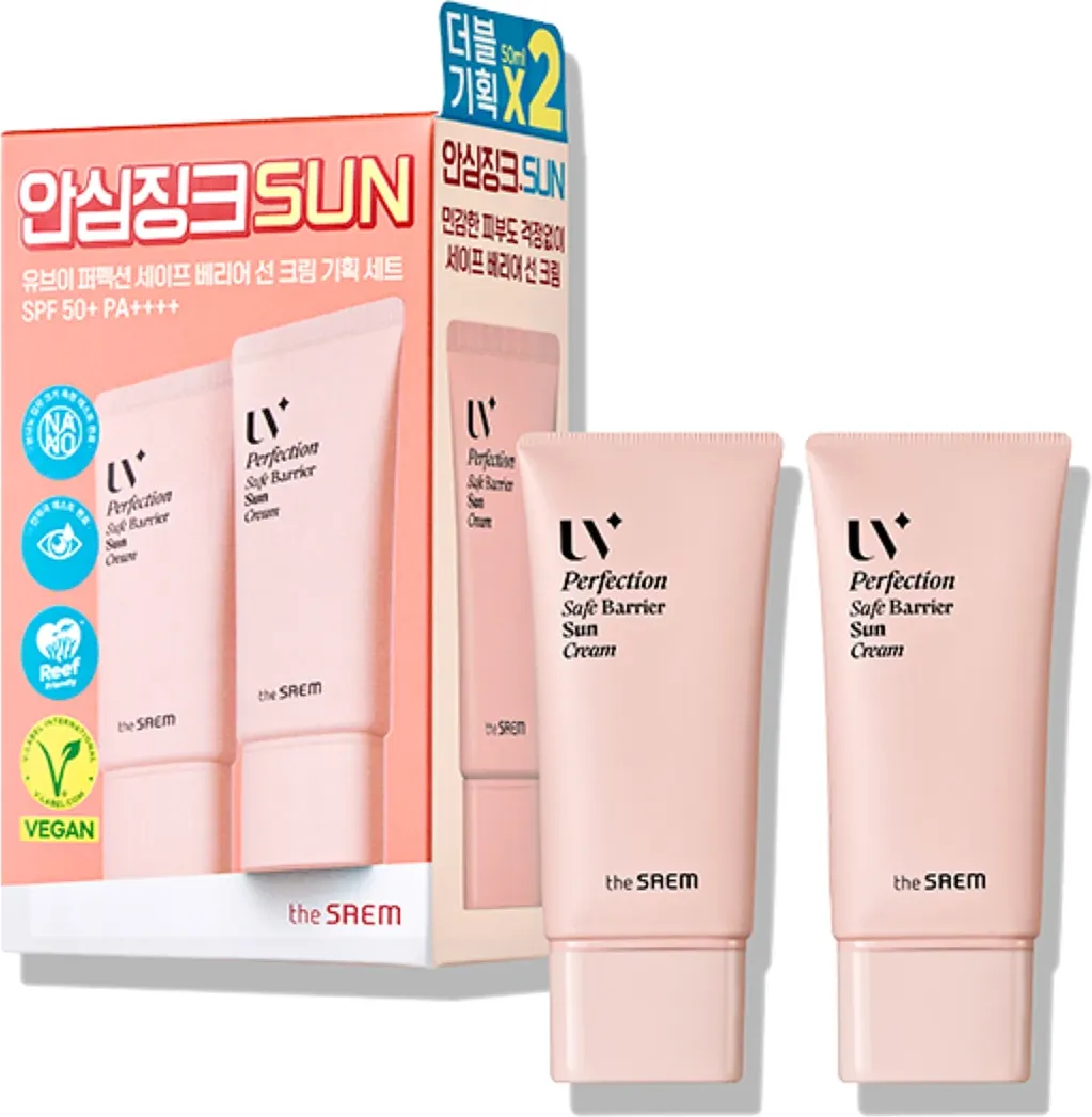 Крем солнцезащитный The Saem UV Perfection Safe Barrier Sun Cream (2x50мл) — фото 2