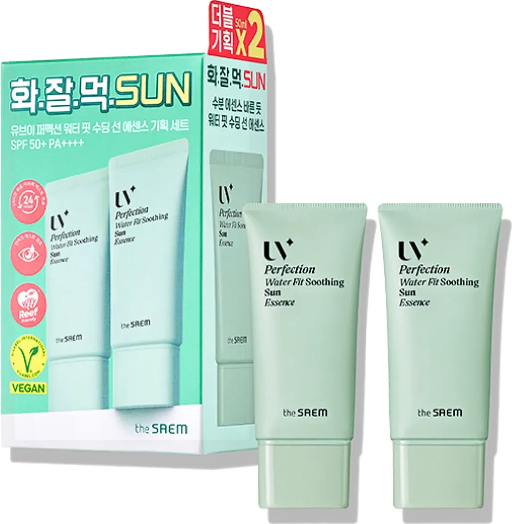 Крем солнцезащитный The Saem UV Perfection Waterfit Soothing Sun Essence (2x50мл) — фото 2