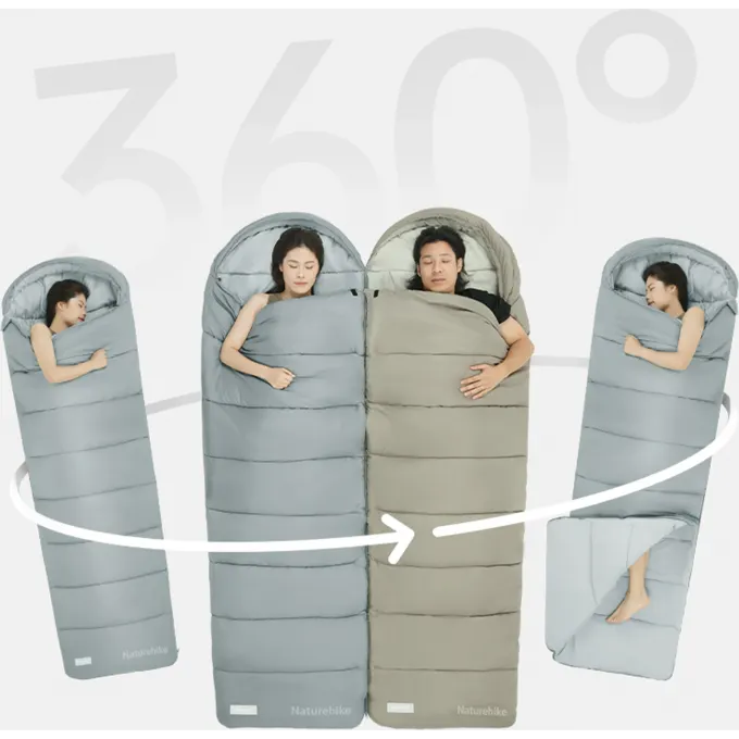 Спальный мешок Naturehike CNK2350WS023 MS500 с капюшоном / 6977465865960 (зеленый, молния справа) — фото 5