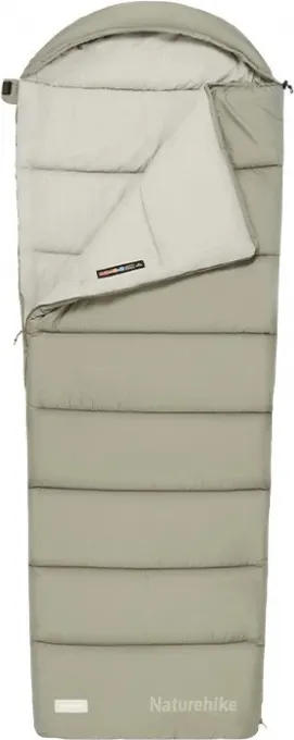 Спальный мешок Naturehike CNK2350WS023 MS500 с капюшоном / 6977465865960 (зеленый, молния справа)
