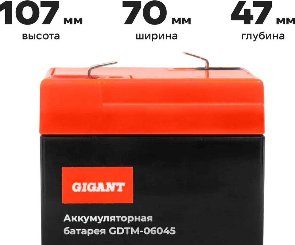 Аккумуляторная батарея Gigant GDTM-06045 — фото 4