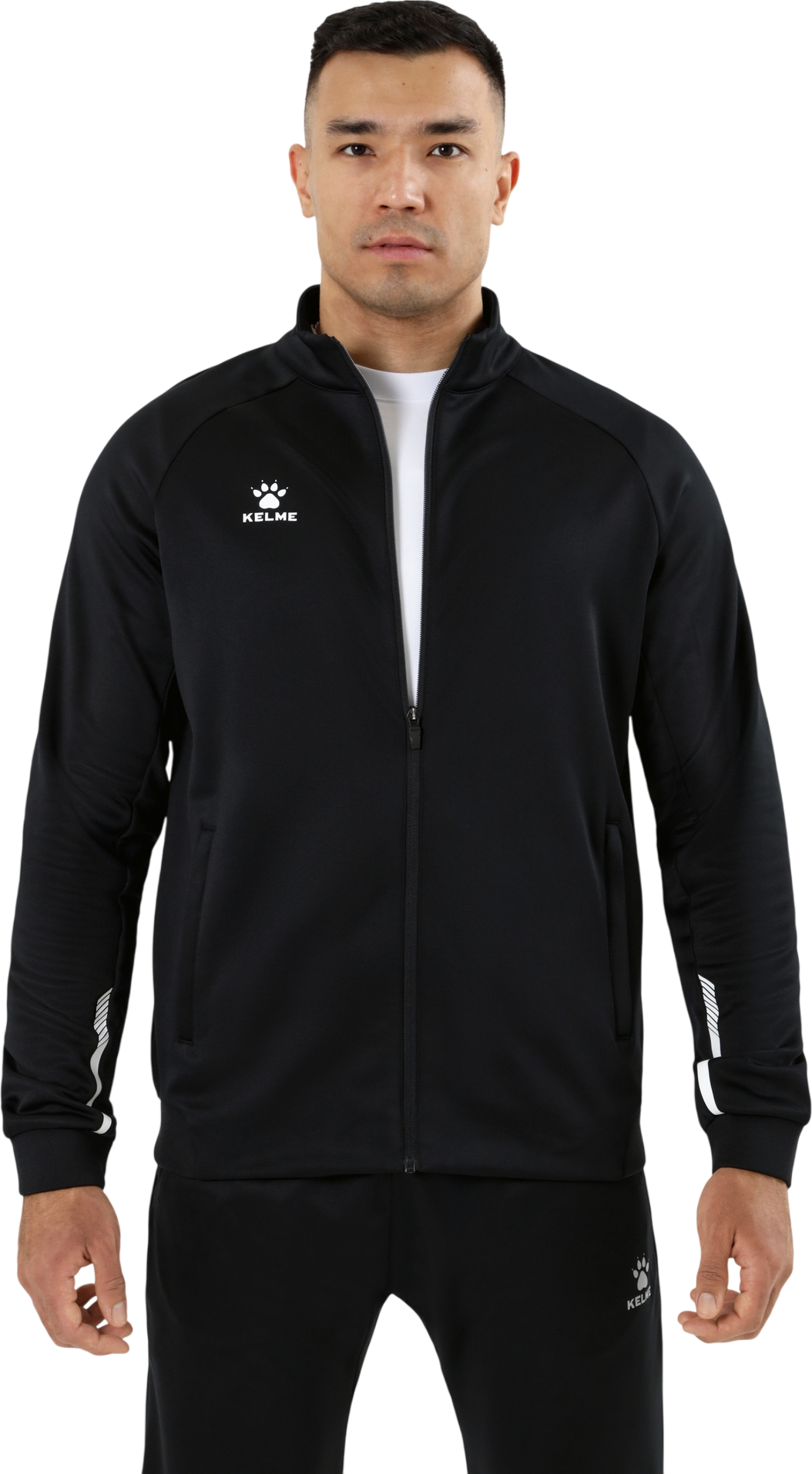 Олимпийка спортивная Kelme Knitted Jacket plus Fleece / 7461WT1143-000 (2XL, черный)