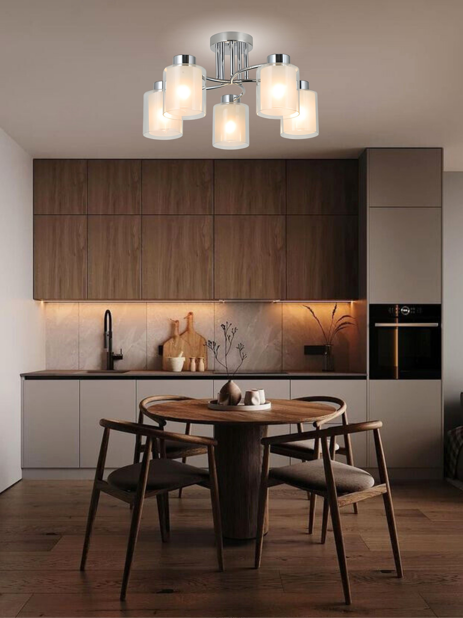 Люстра Aitin-Pro НПБ 02-5x40-101 / 07561/5 (хром) — фото 5