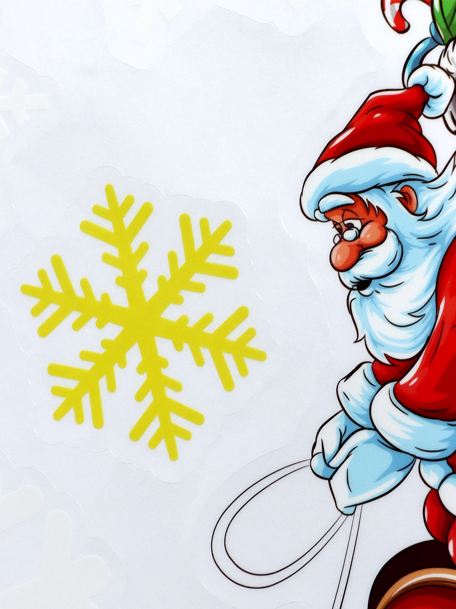 Набор наклеек на окно новогодних Sima-Land Merry Christmas 10652683 (2шт) — фото 5