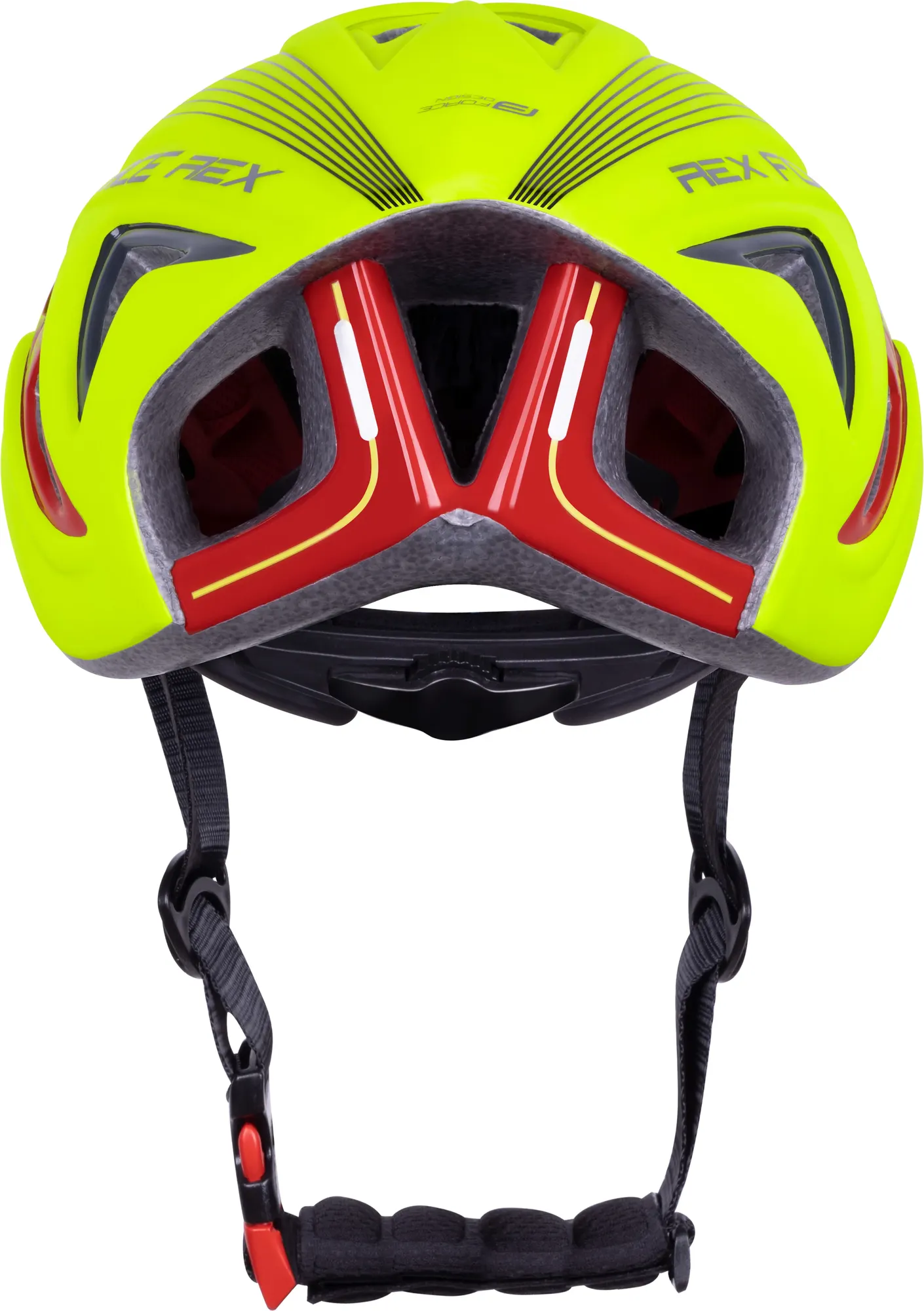 Защитный шлем FORCE Aero Rex 902853-F (р.L/XL, флуоресцентный/красный) — фото 4