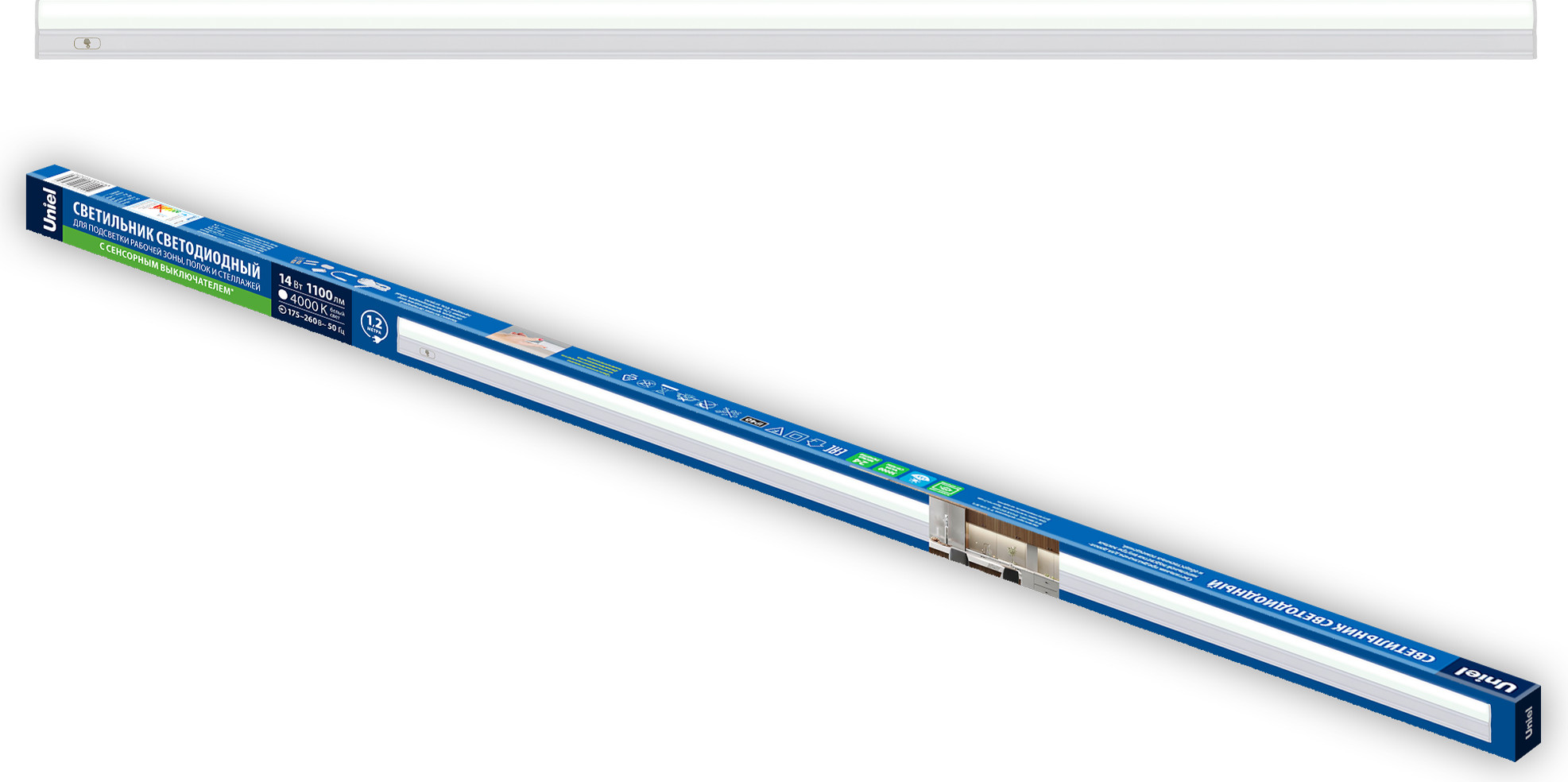 Светильник линейный Uniel ULI-L04-14W/4000K IP40 White / UL-00012876 — фото 6