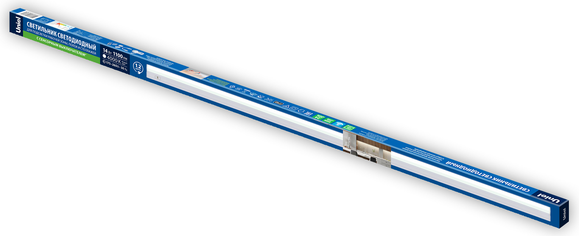 Светильник линейный Uniel ULI-L04-14W/4000K IP40 White / UL-00012876 — фото 5