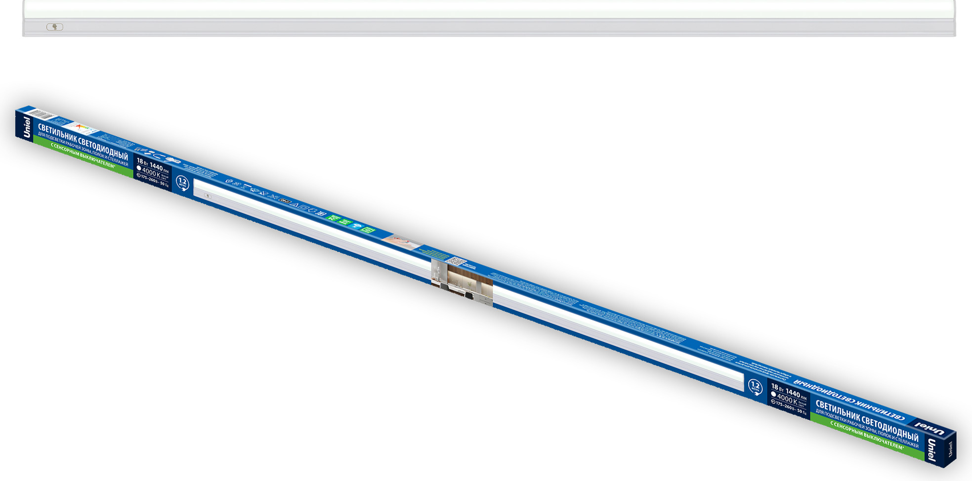 Светильник линейный Uniel ULI-L04-18W/4000K IP40 White / UL-00012877 — фото 6