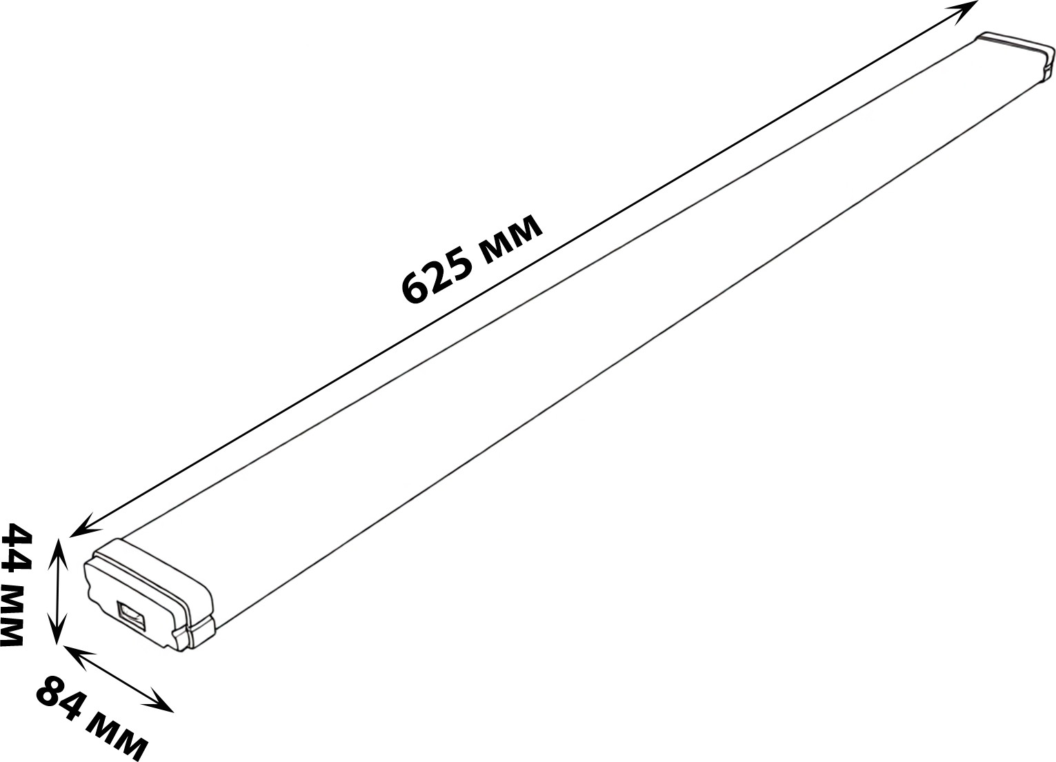 Светильник линейный Uniel ULO-K21A 20W/5000K/L62/K IP65 / UL-00013699 — фото 2