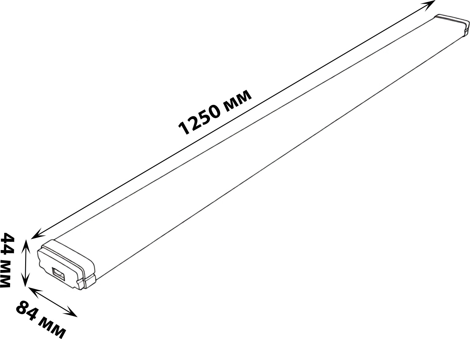 Светильник линейный Uniel ULO-K21A 40W/5000K/L125/K IP65 / UL-00013701 — фото 2