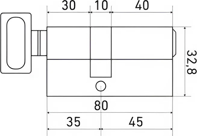 Цилиндровый механизм замка LS (Long-Term Security) LS 80 (35С/45)-С-CR Blister — фото 3